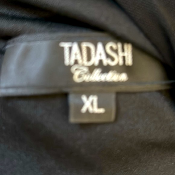 Tadashi black surplice wrap look ruched top - Picture 4 of 6